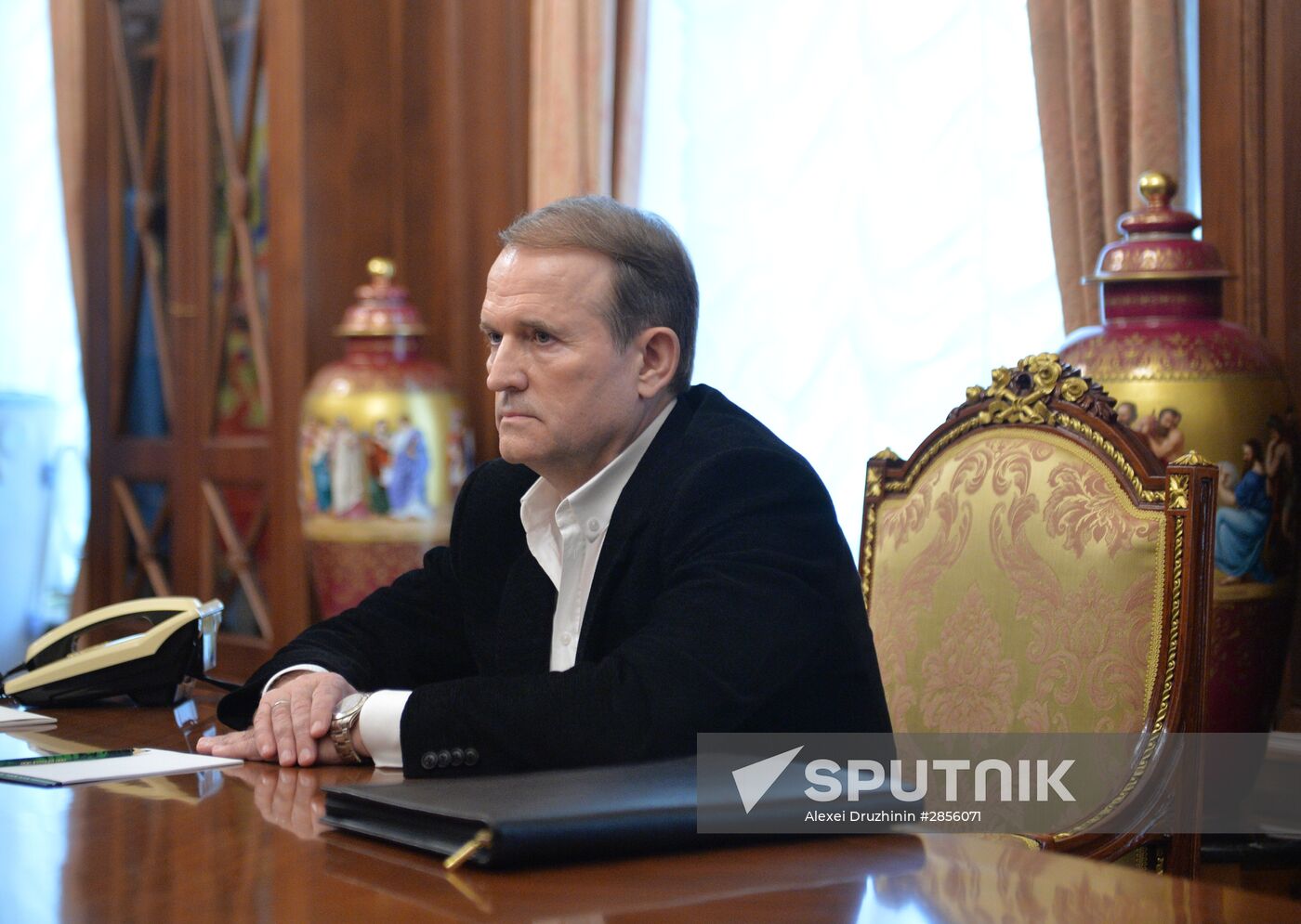 President Vladimir Putin meets with widows of journalists killed in Ukraine performing professional duty