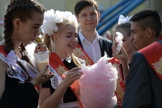 Last Bell celebration in Russian schools