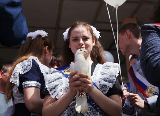 Last Bell celebration in Russian schools