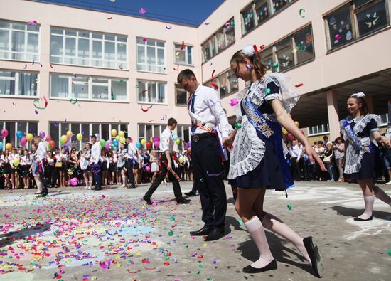 Last Bell celebration in Russian schools