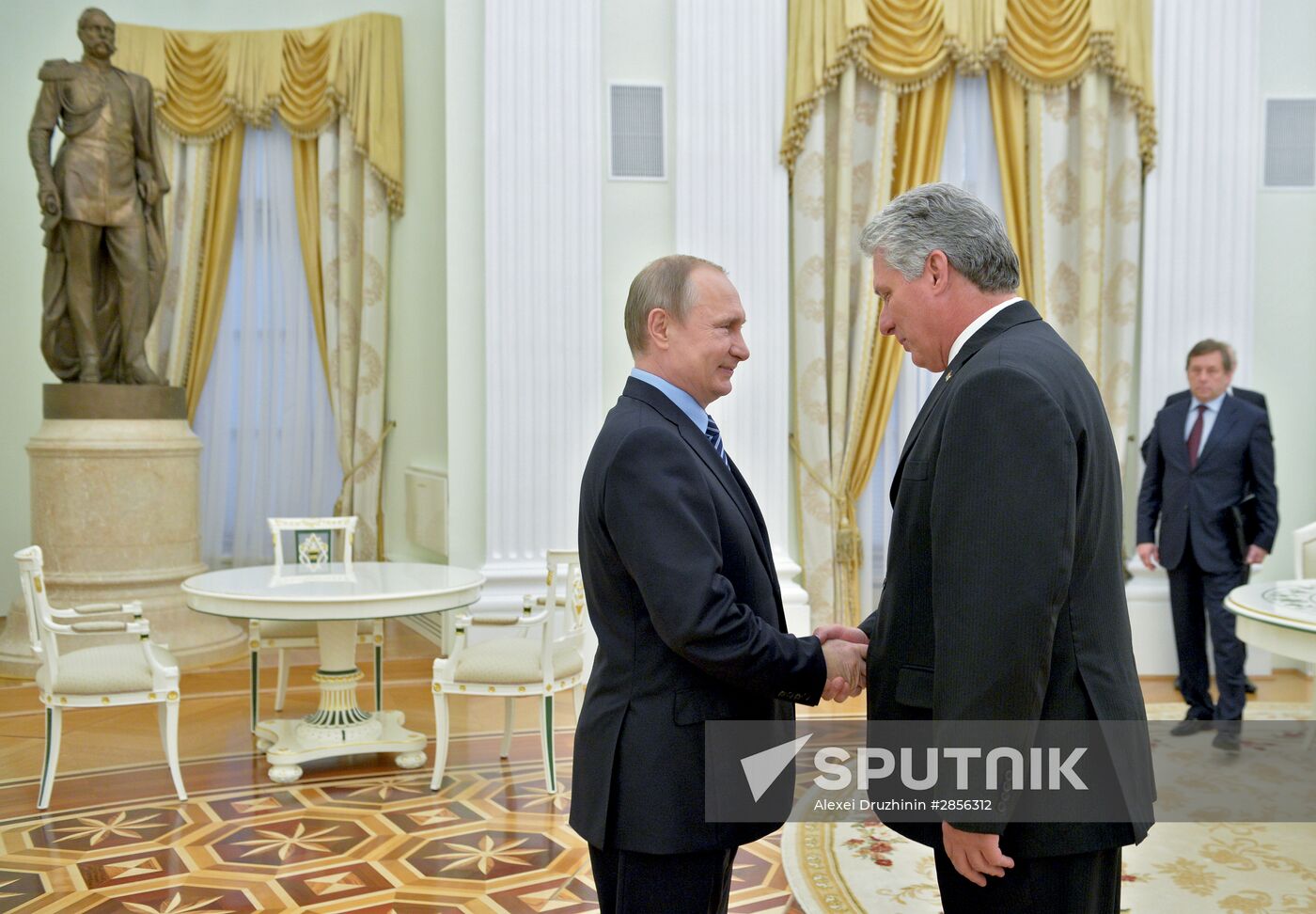 Vladimir Putin meets with First Vice President of Council of State and Ministers of Cuba Miguel Mario Díaz-Canel Bermúdez