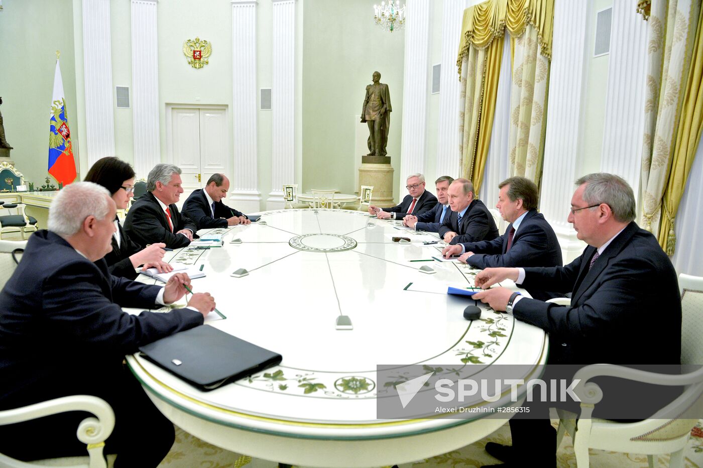 Vladimir Putin meets with First Vice President of Council of State and Ministers of Cuba Miguel Mario Díaz-Canel Bermúdez