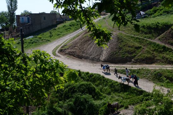 Village of Verkhny Dzhalgan in Derbent District, Dagestan
