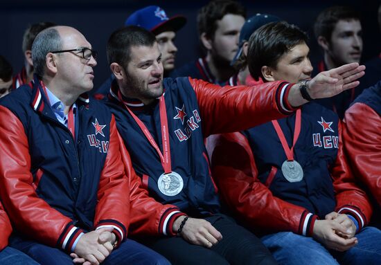 Award ceremony for HC CSKA following hockey season