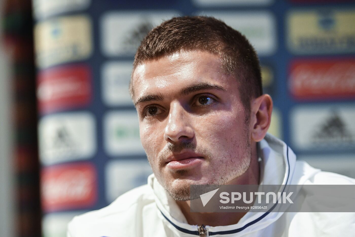 News conference with Russian national football team player Roman Neustadter