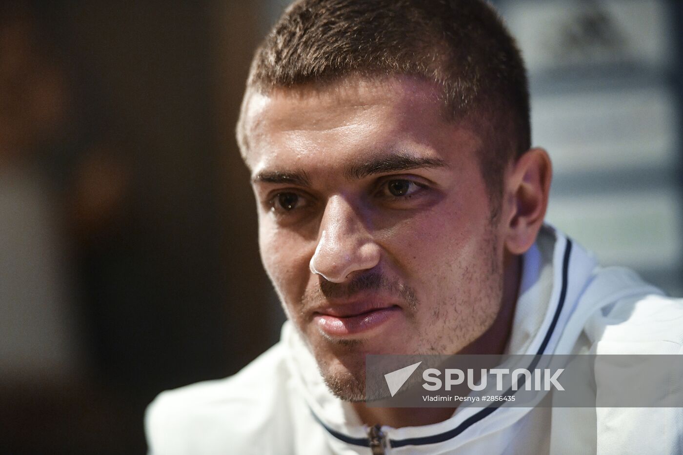 News conference with Russian national football team player Roman Neustadter