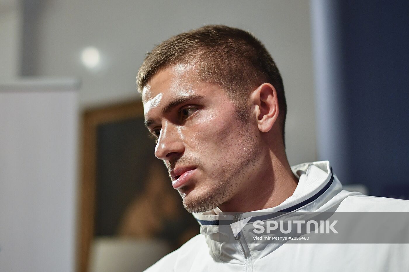 News conference with Russian national football team player Roman Neustadter