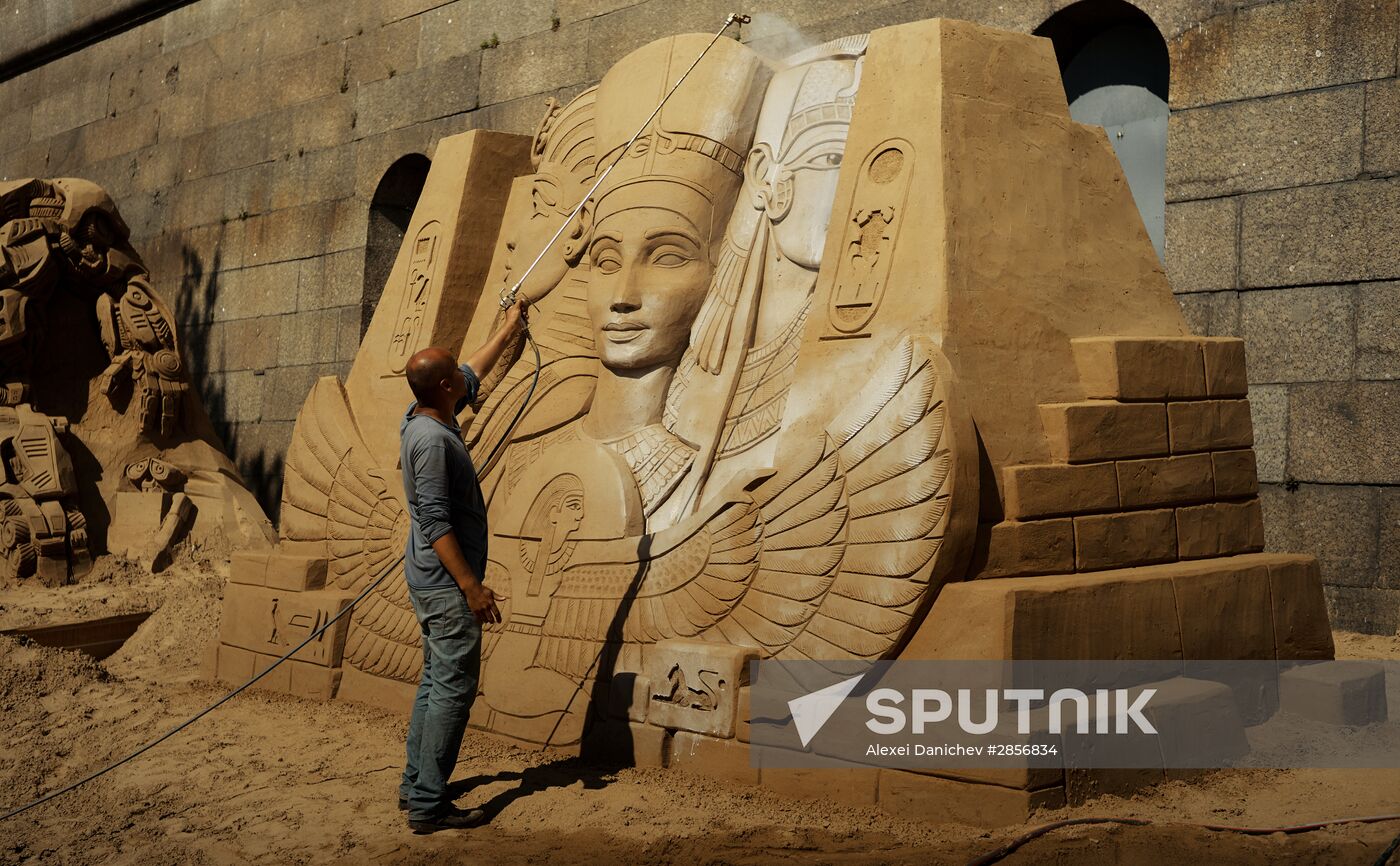 Festival of Sand Sculptures in St. Petersburg