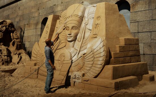 Festival of Sand Sculptures in St. Petersburg