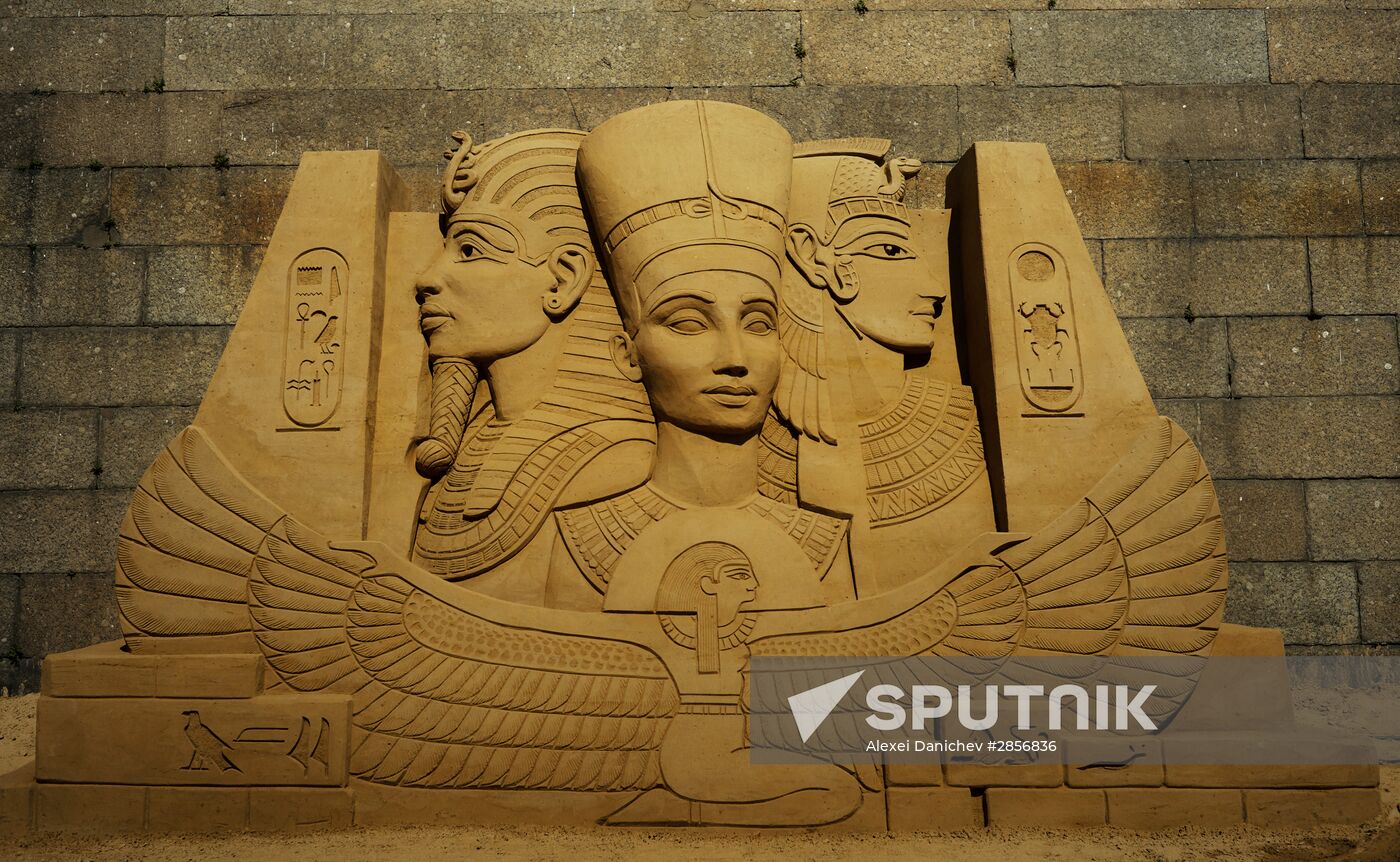 Festival of Sand Sculptures in St. Petersburg