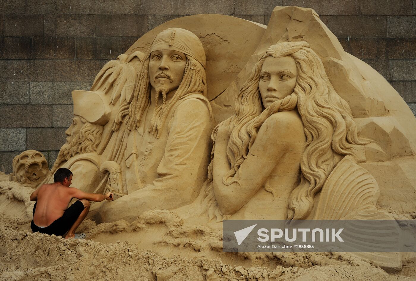 Festival of Sand Sculptures in St. Petersburg