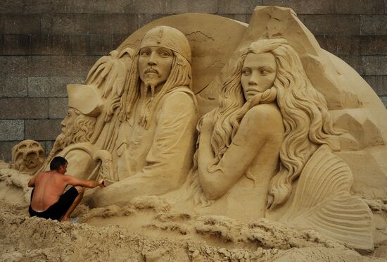 Festival of Sand Sculptures in St. Petersburg