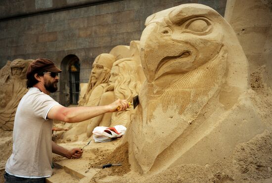 Festival of Sand Sculptures in St. Petersburg