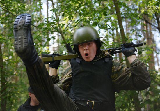 Black beret test in Yekaterinburg