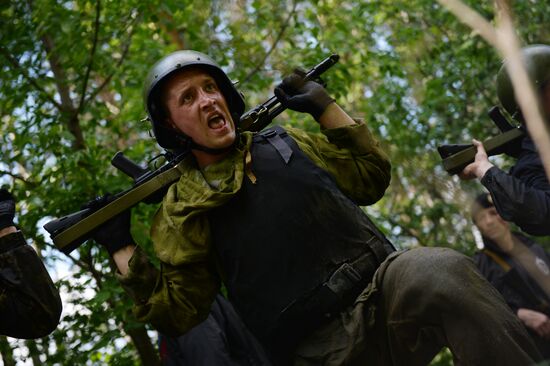 Black beret test in Yekaterinburg