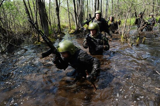Black beret test in Yekaterinburg