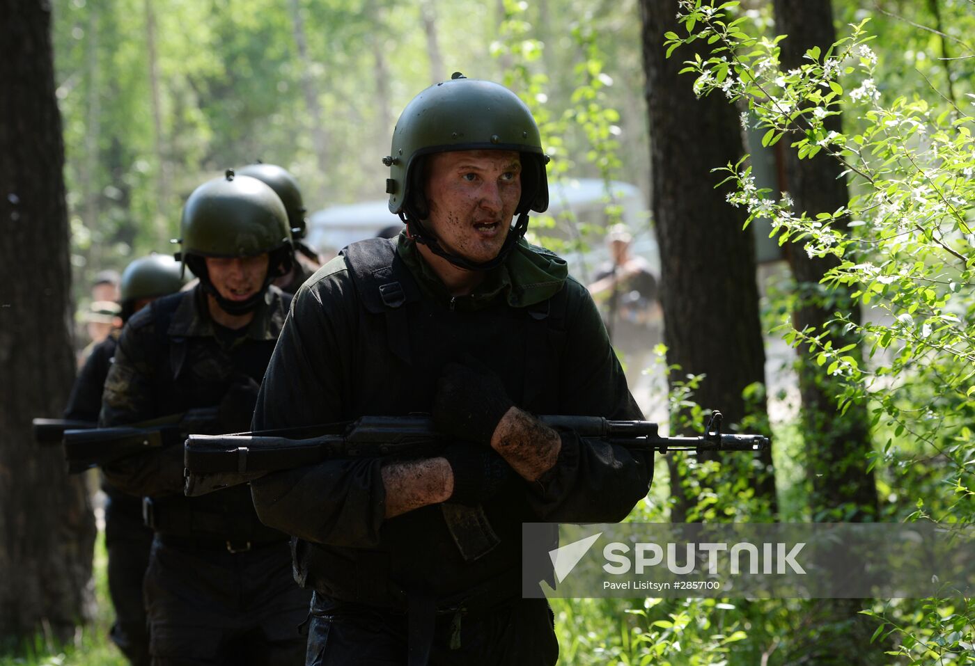 Black beret test in Yekaterinburg