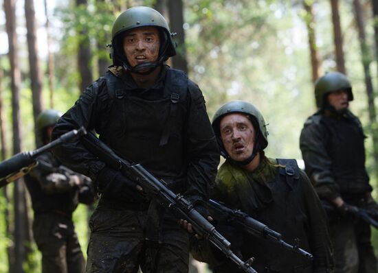 Black beret test in Yekaterinburg