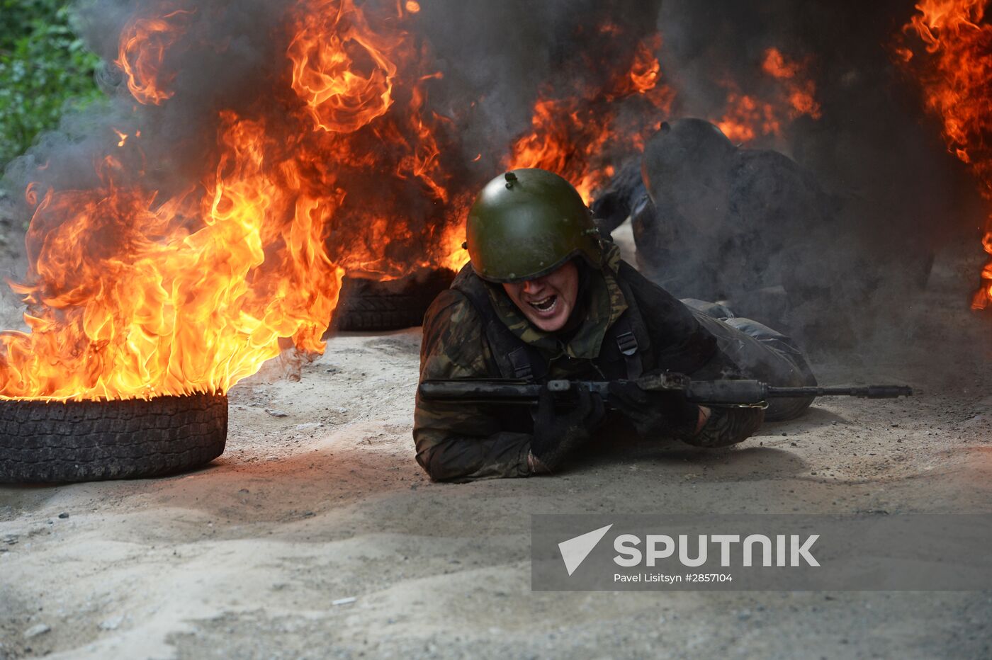 Black beret test in Yekaterinburg