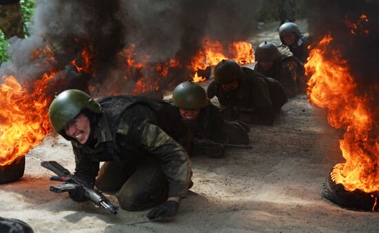 Black beret test in Yekaterinburg