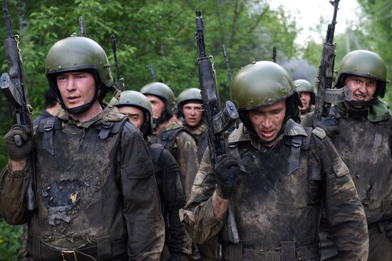 Black beret test in Yekaterinburg