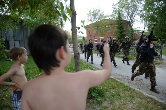 Black beret test in Yekaterinburg