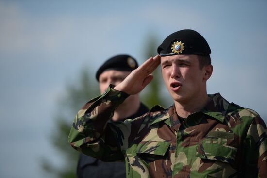 Black beret test in Yekaterinburg