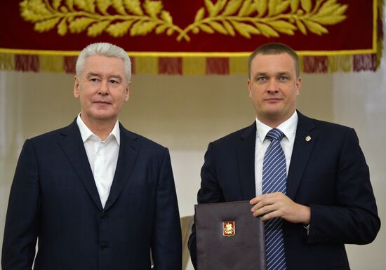 CSKA basketball players meets with Moscow Mayor