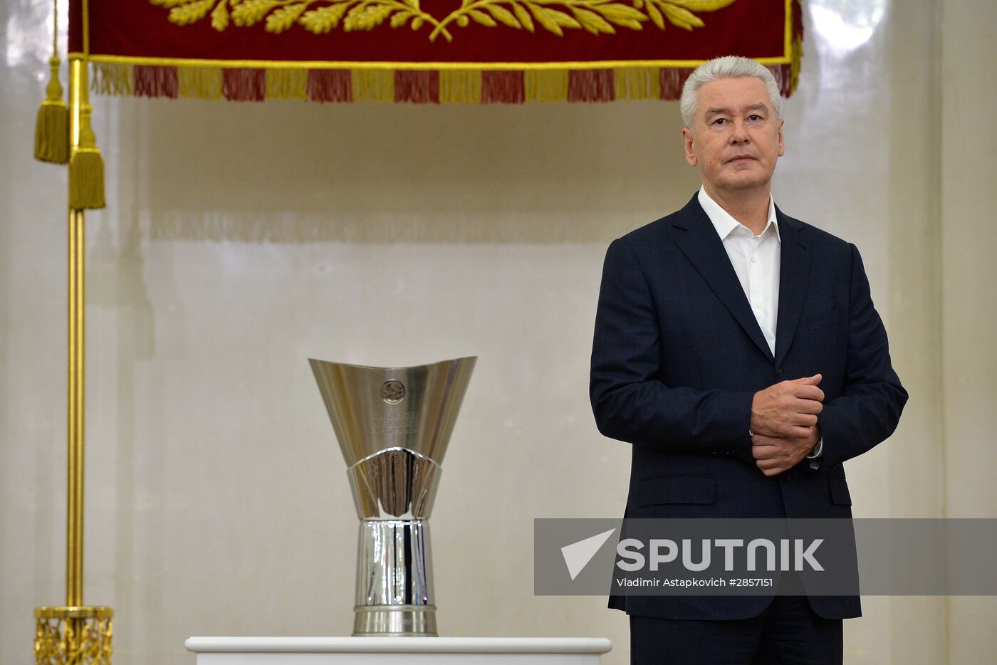 CSKA basketball players meets with Moscow Mayor