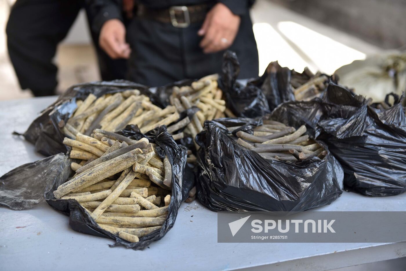 Burning of drugs at Tajikistan's drug control agency