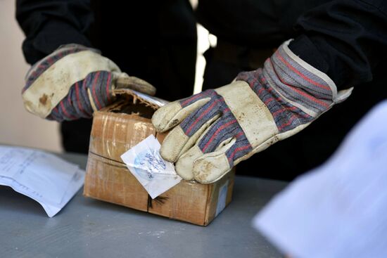 Burning of drugs at Tajikistan's drug control agency