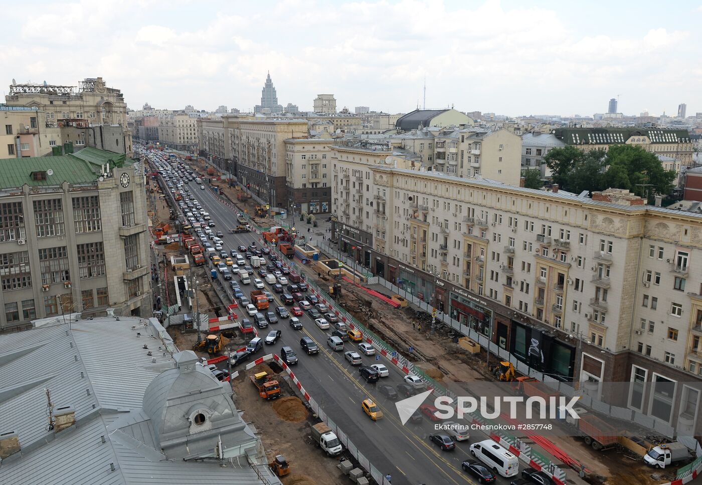 Large-scale reconstruction of Tverskaya Street in Moscow