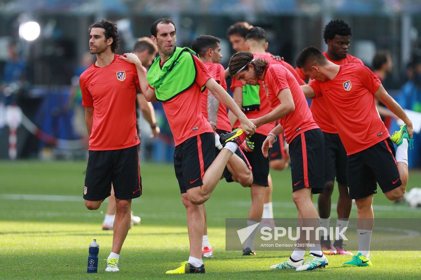 Football. Champions League. Atletico training session