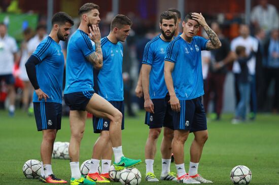 Football. Champions League. Real Madrid's training session
