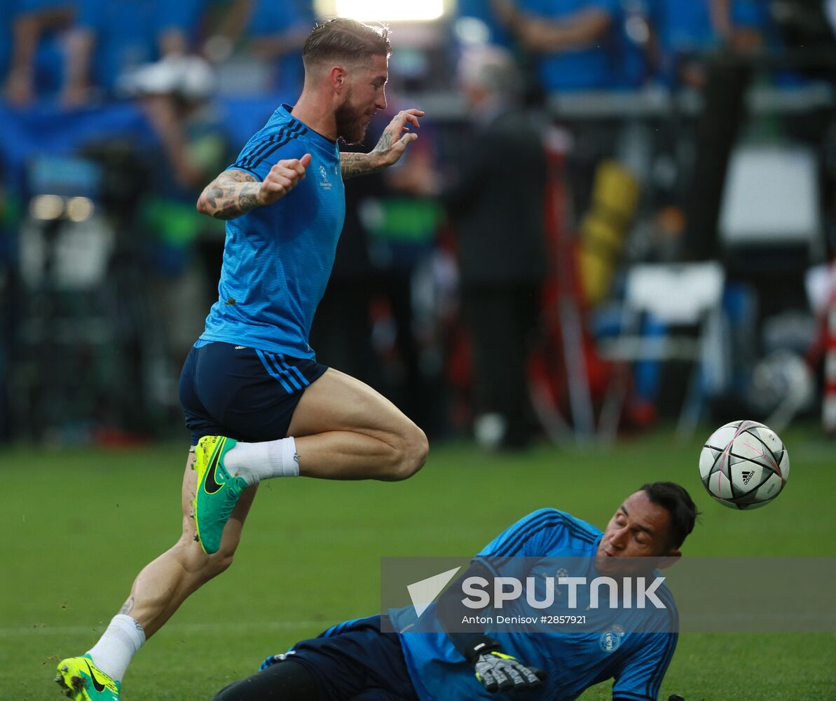 Football. Champions League. Real Madrid's training session