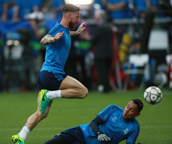 Football. Champions League. Real Madrid's training session