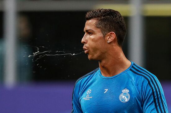 UEFA Champions League. Real Madrid holds training session