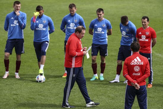 Football. Training camp of Russian national team
