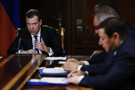 Prime Minister Dmitry Mededev meets with vice-prime ministers