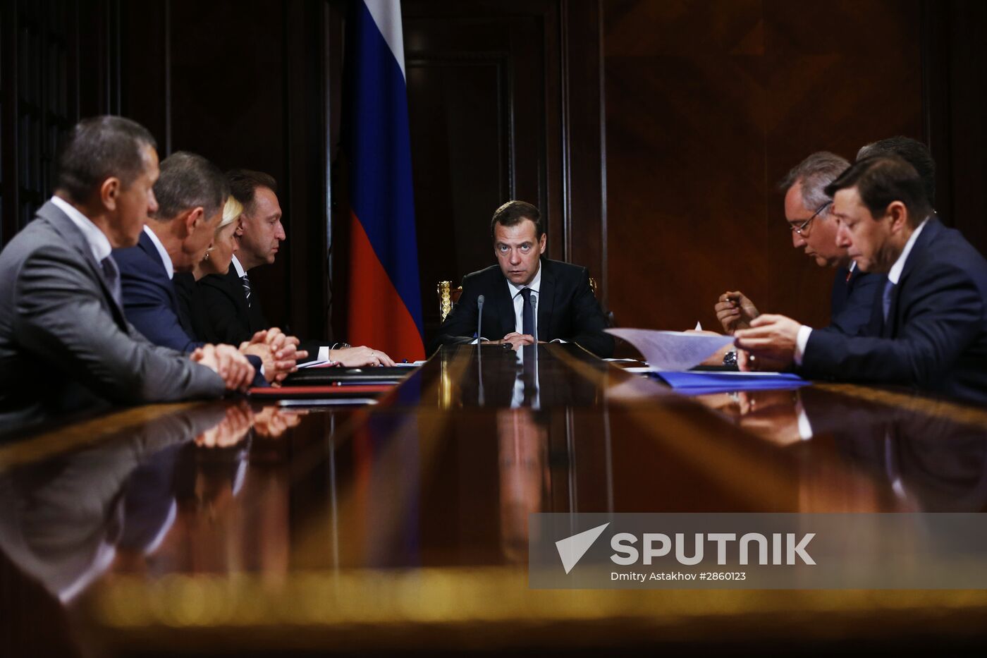 Prime Minister Dmitry Mededev meets with vice-prime ministers