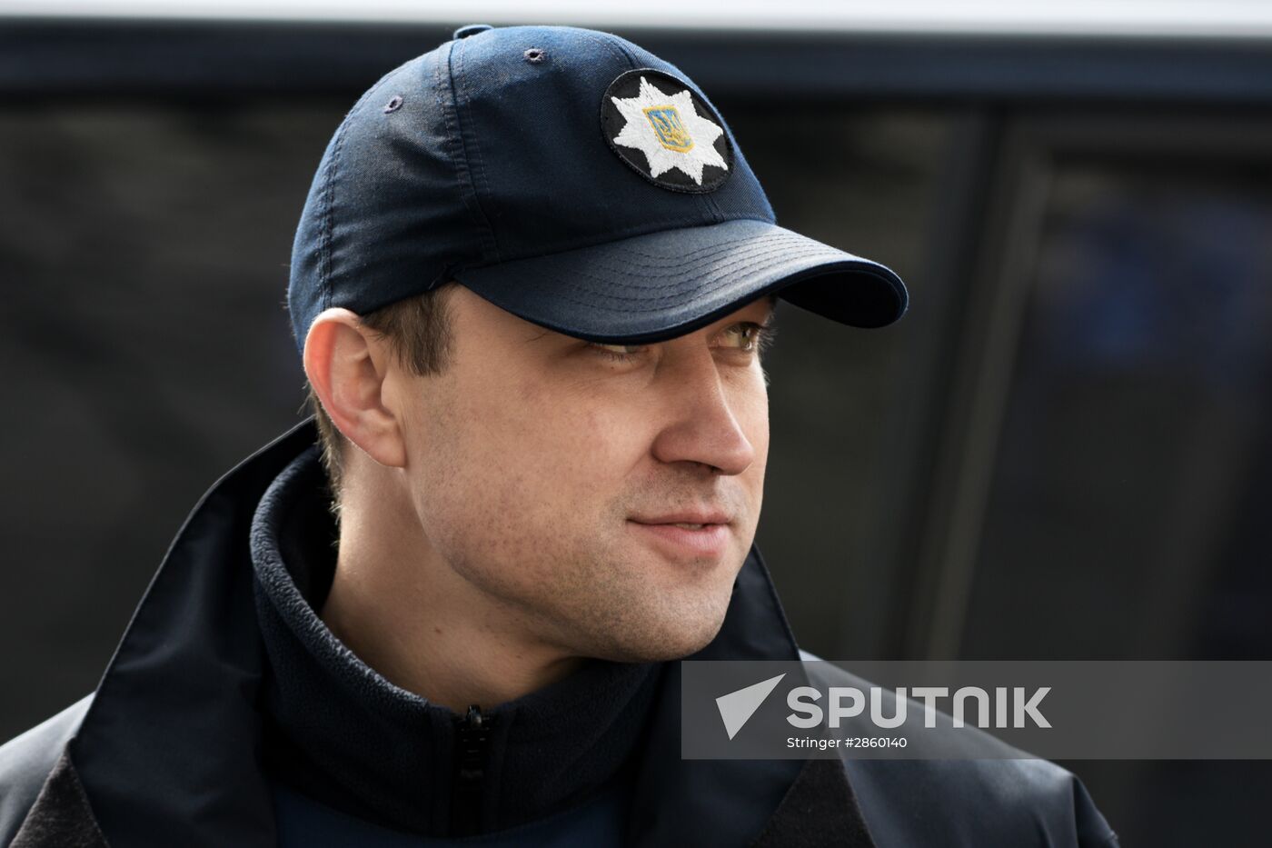 Officers of the Ukrainian police in Kiev