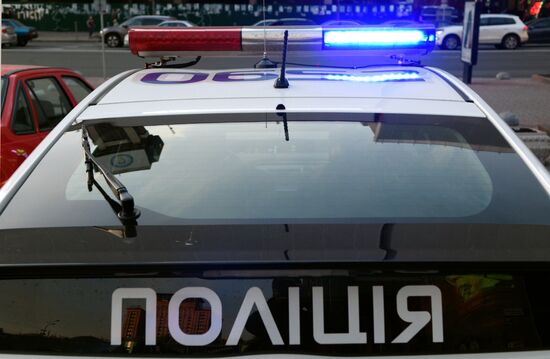Officers of the Ukrainian police in Kiev