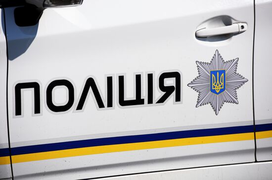 Officers of the Ukrainian police in Kiev