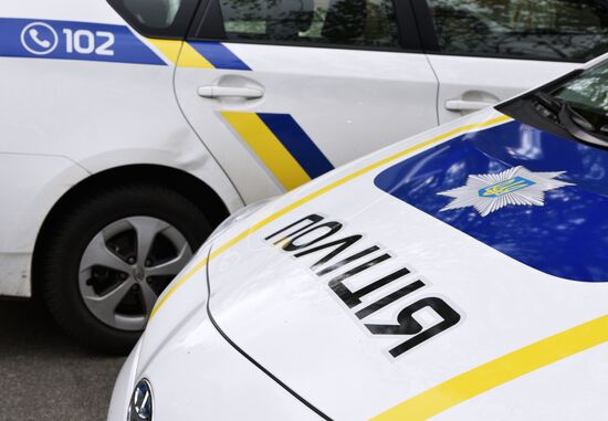 Officers of the Ukrainian police in Kiev