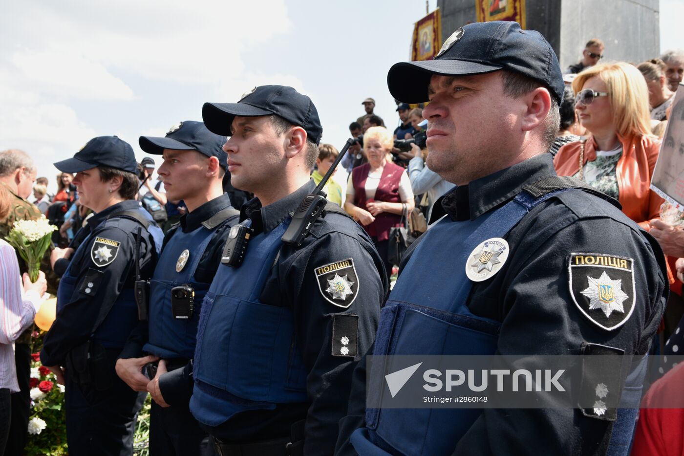 Officers of the Ukrainian police in Kiev
