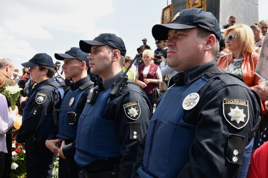 Officers of the Ukrainian police in Kiev