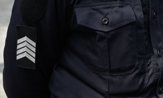 Officers of the Ukrainian police in Kiev
