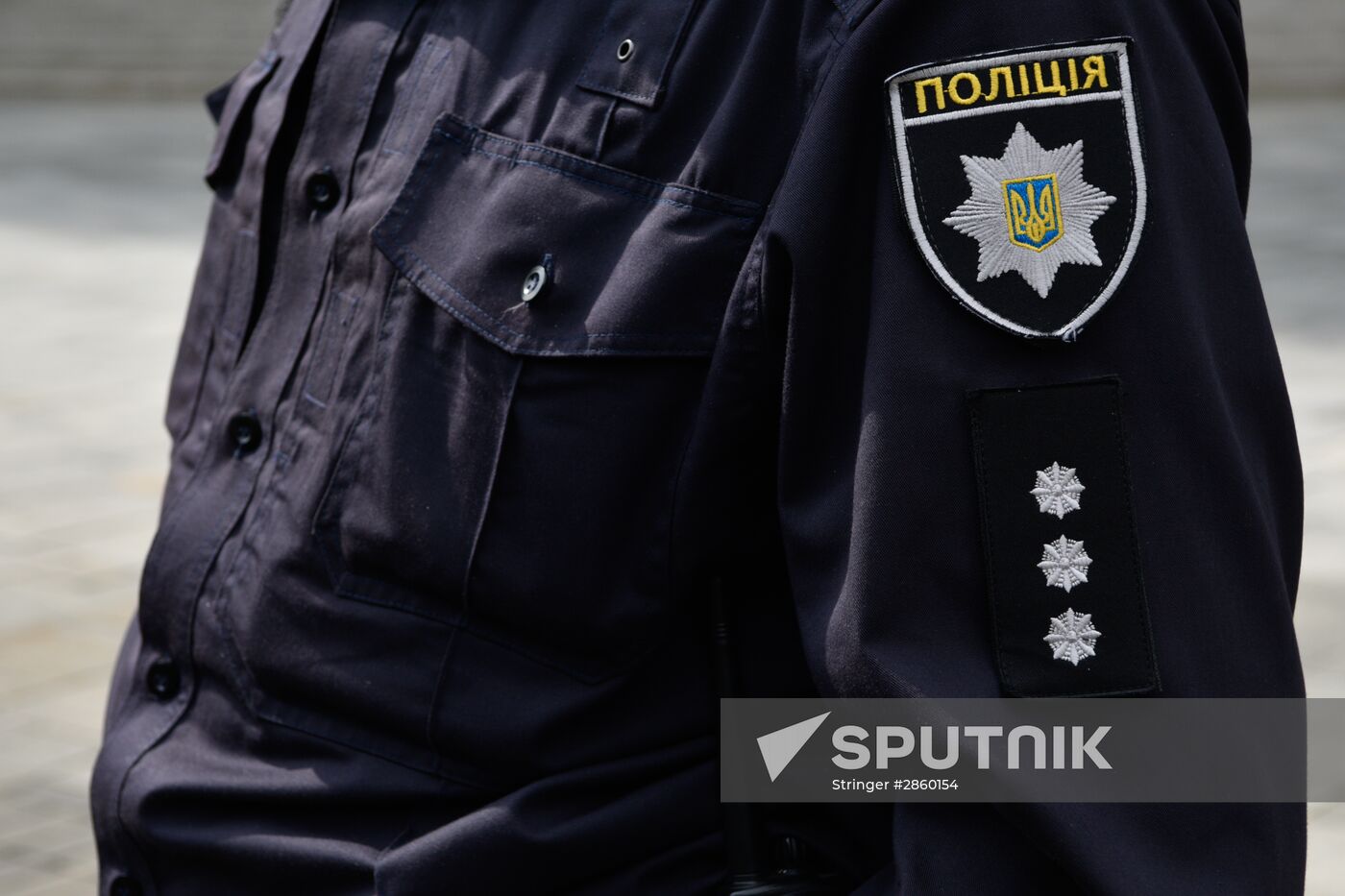 Officers of the Ukrainian police in Kiev