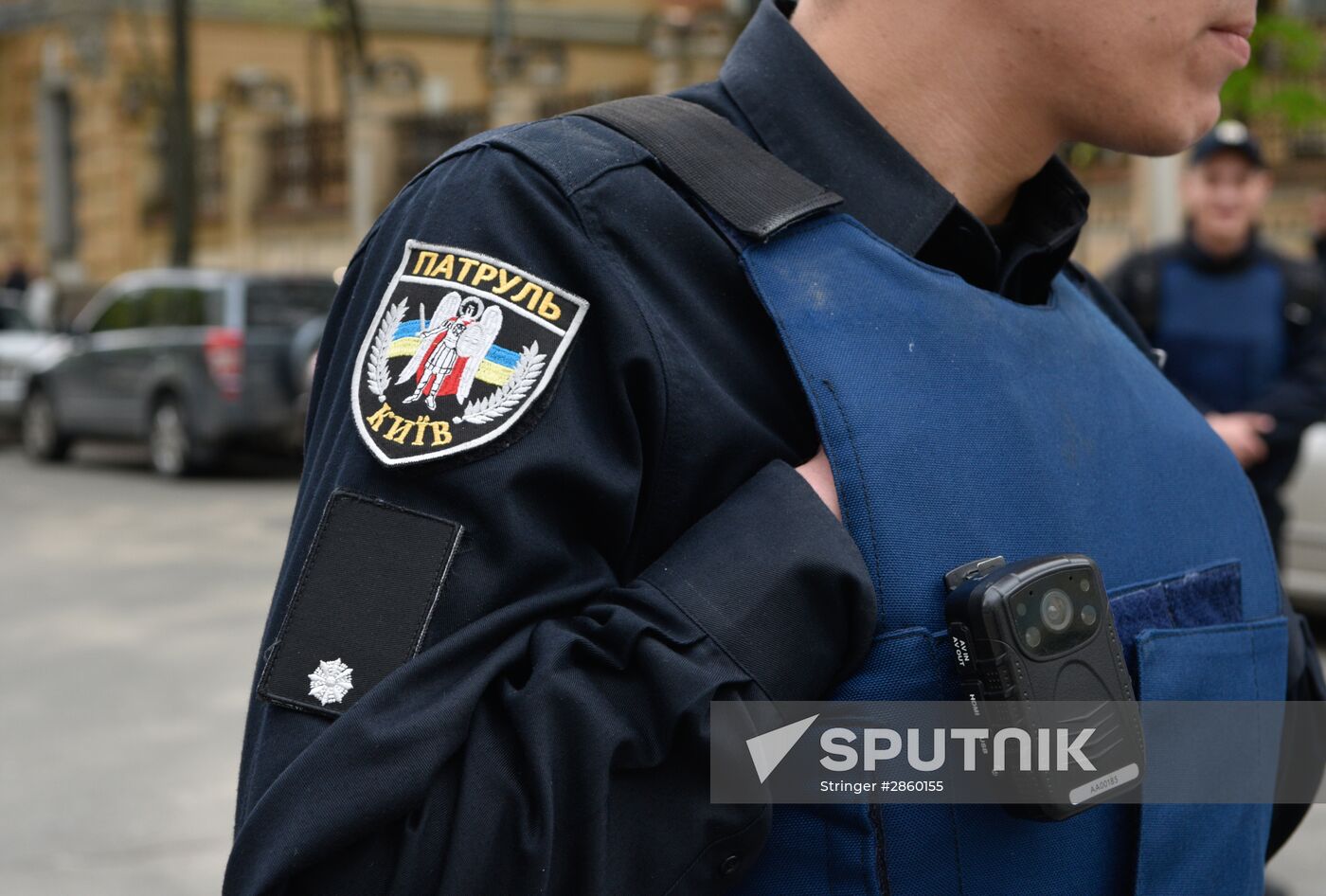 Officers of the Ukrainian police in Kiev
