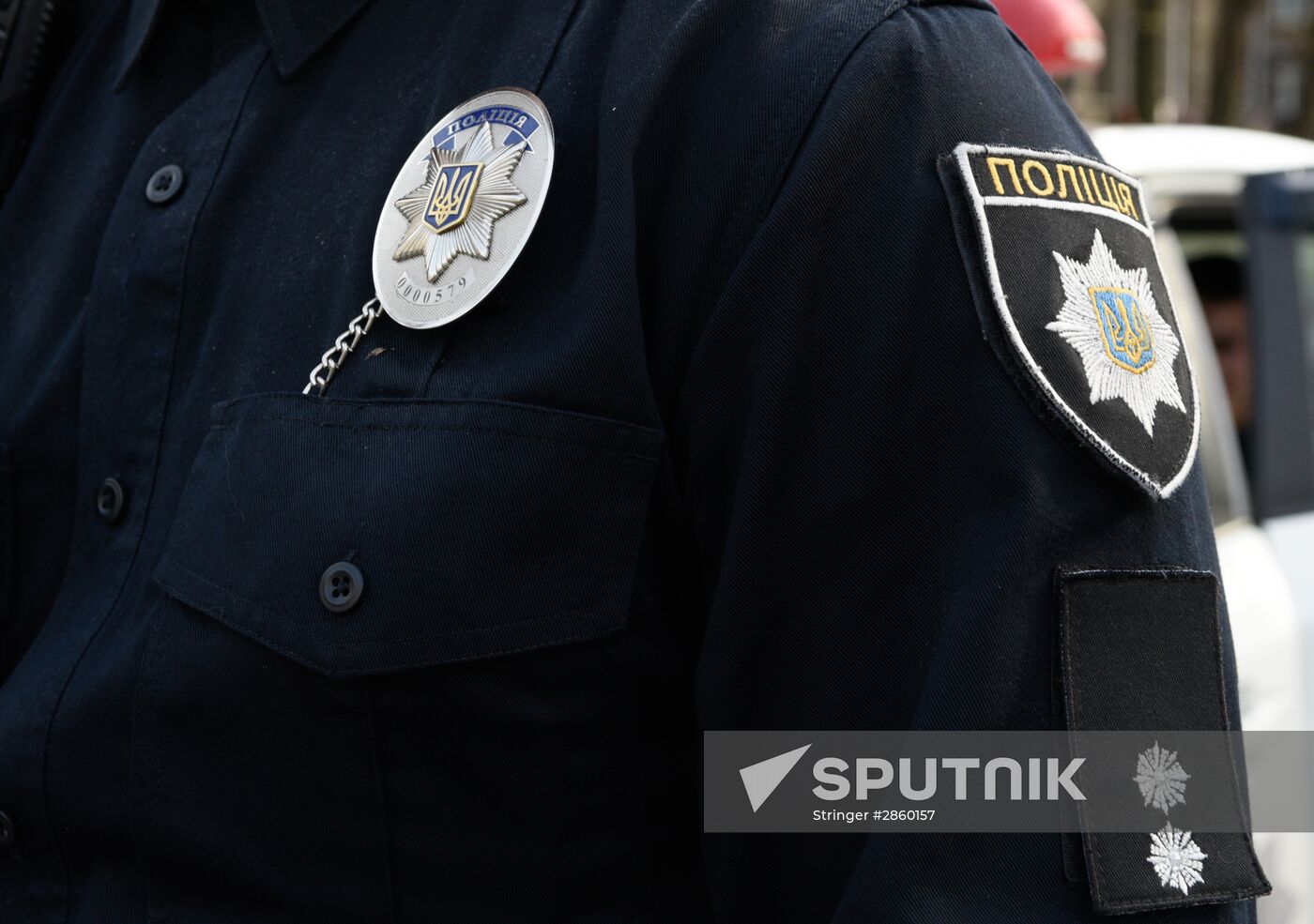 Officers of the Ukrainian police in Kiev